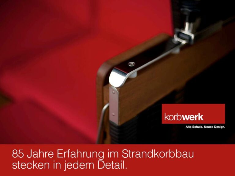 85 Jahre Erfahrung im Strandkorbbau stecken in jedem Detail