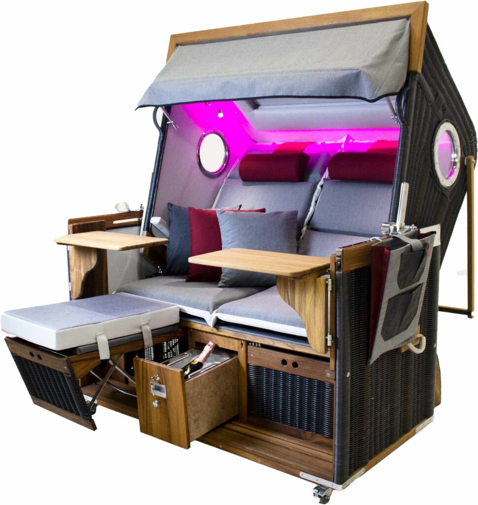 Strandkorb mit LED Beleuchtung und Musik kaufen