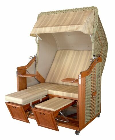 Strandkorb Usedom Zweisitzer PE Seegras