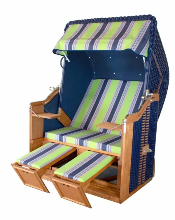 Strandkorb "Jeans Ost" - Zweisitzer Ostseeform Halblieger