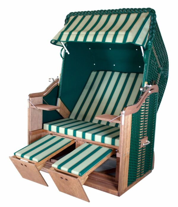 Strandkorb Usedom Zweisitzer PVC Grün